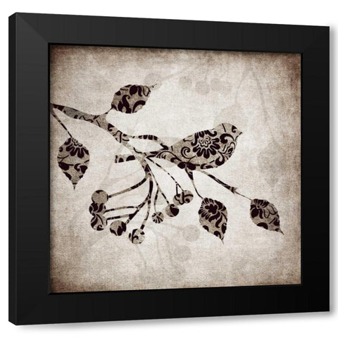 Solo Bird I Black Modern Wood Framed Art Print with Double Matting by Emery, Kristin