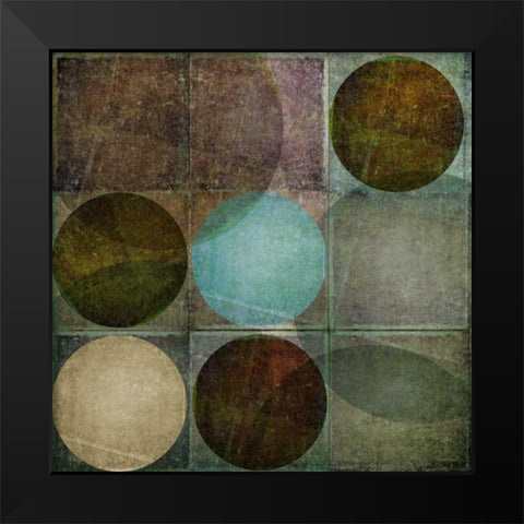 Box of Circles I Black Modern Wood Framed Art Print by Emery, Kristin