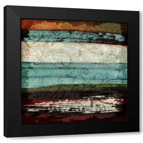 Paint Stroke I Black Modern Wood Framed Art Print with Double Matting by Emery, Kristin