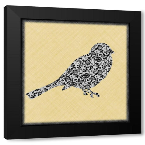 Single Bird II Black Modern Wood Framed Art Print with Double Matting by Emery, Kristin