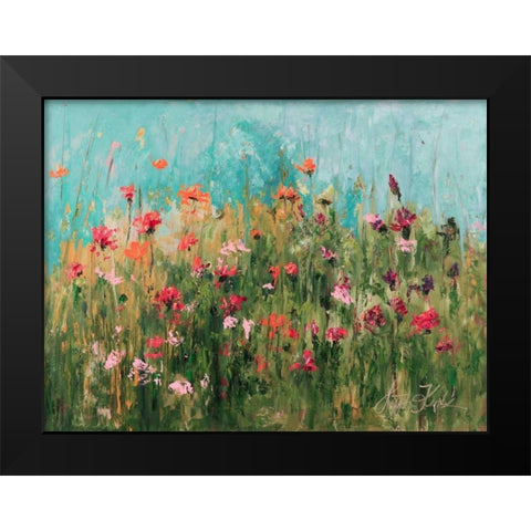 Spring In Your Day Black Modern Wood Framed Art Print by Kruk