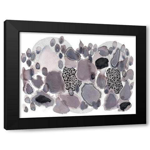 Close Evolutions 3 Black Modern Wood Framed Art Print with Double Matting by Rupe, Kim