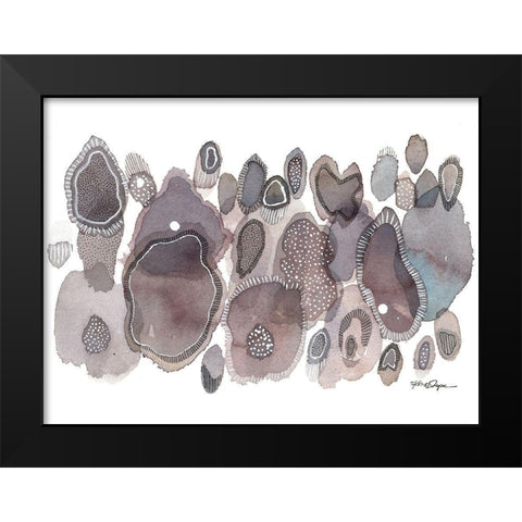 Close Evolutions 4 Black Modern Wood Framed Art Print by Rupe, Kim