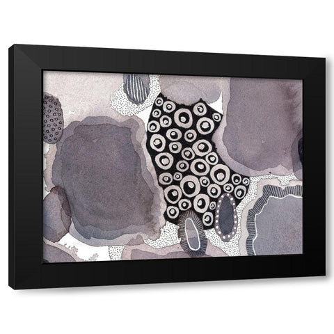 Close Evolutions 5 Black Modern Wood Framed Art Print with Double Matting by Rupe, Kim