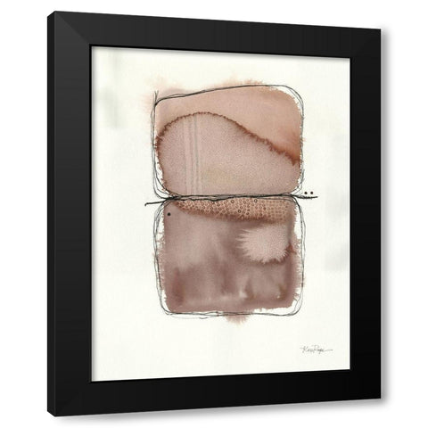 Vertical Interlock Black Modern Wood Framed Art Print by Rupe, Kim