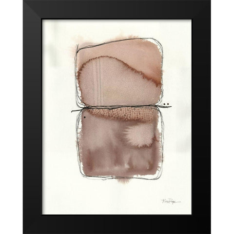 Vertical Interlock Black Modern Wood Framed Art Print by Rupe, Kim