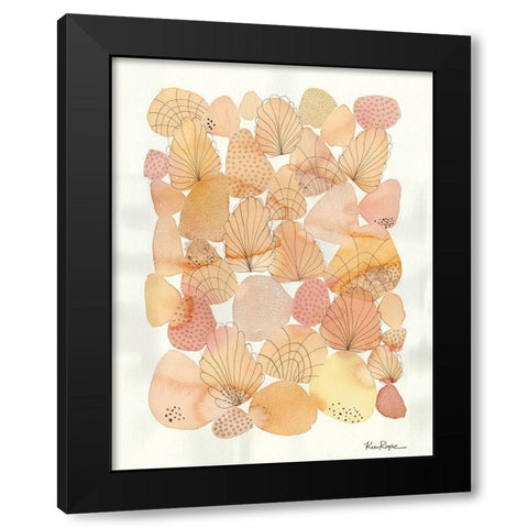 Shells Black Modern Wood Framed Art Print by Rupe, Kim