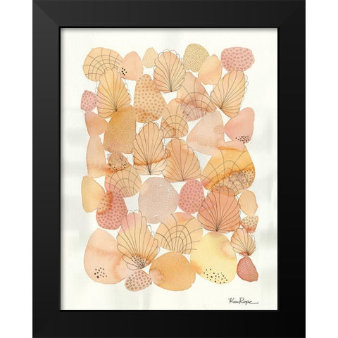 Shells Black Modern Wood Framed Art Print by Rupe, Kim