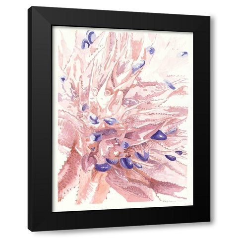 Cactus Bloom Black Modern Wood Framed Art Print with Double Matting by Rupe, Kim