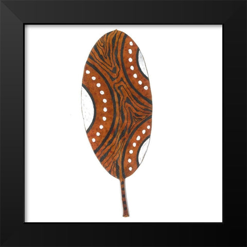 Tribal Feather 2 Black Modern Wood Framed Art Print by Rupe, Kim