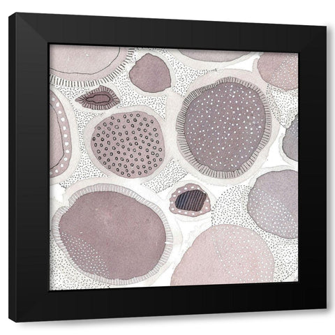 Close Evolutions 1 Black Modern Wood Framed Art Print with Double Matting by Rupe, Kim