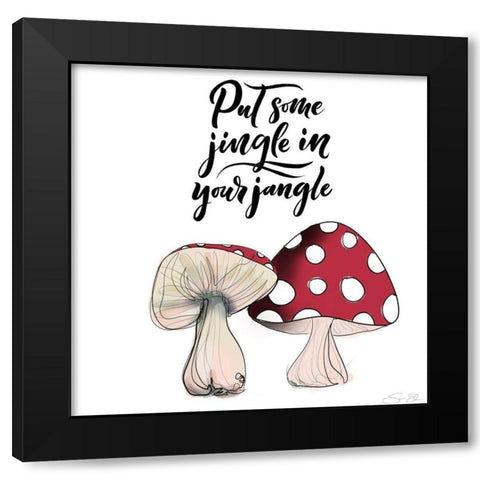 Jingle In Your Jangle Black Modern Wood Framed Art Print by Elizabeth, Sara
