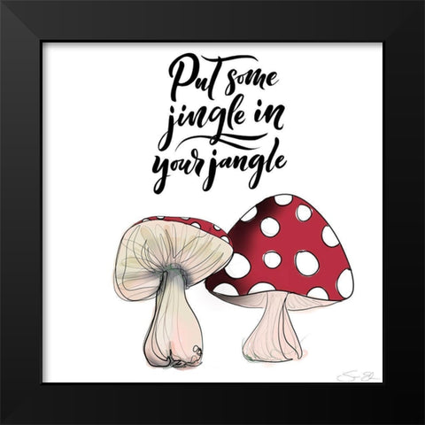 Jingle In Your Jangle Black Modern Wood Framed Art Print by Elizabeth, Sara