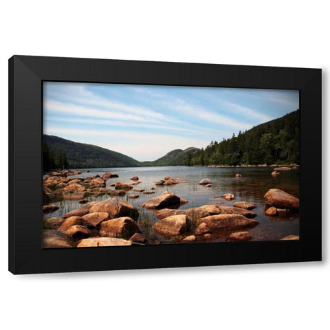 Cold River 1 Black Modern Wood Framed Art Print with Double Matting by Colberg, Lisa