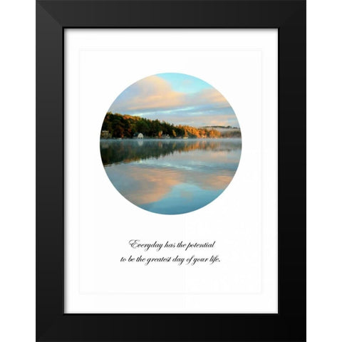 Everyday Has Potential Black Modern Wood Framed Art Print by Colberg, Lisa