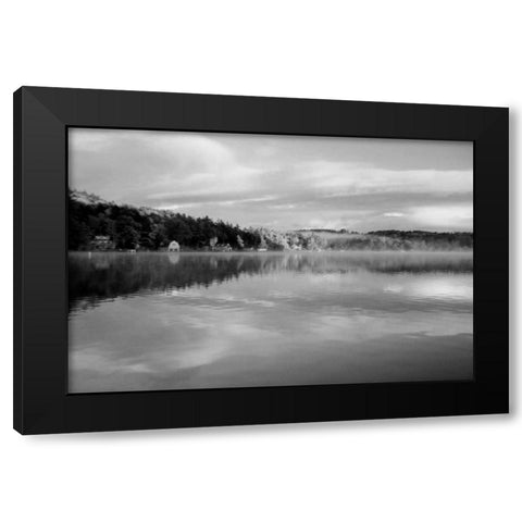 Reflections of Summer BW 2B Black Modern Wood Framed Art Print with Double Matting by Grey, Jace