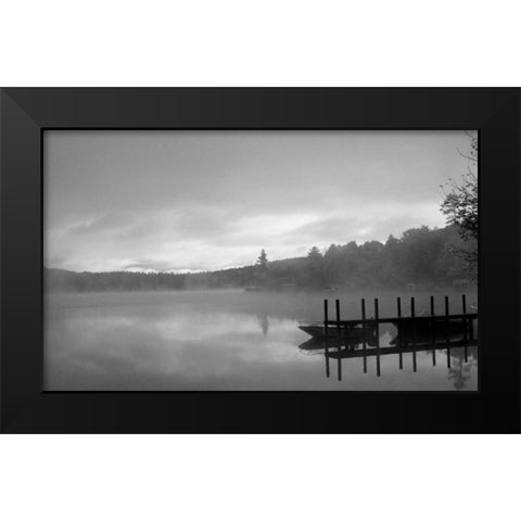 On The Dock BW Black Modern Wood Framed Art Print by Grey, Jace