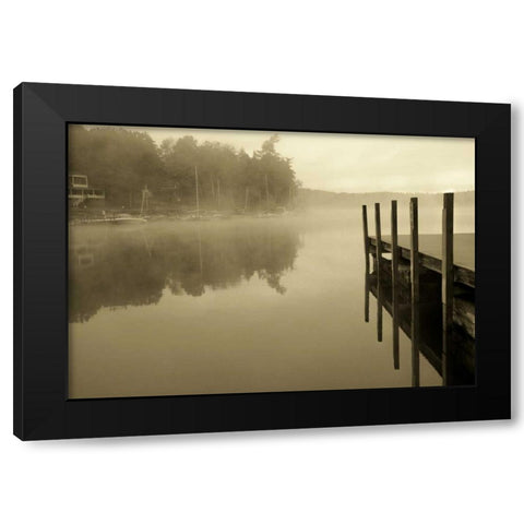 Stillness Black Modern Wood Framed Art Print with Double Matting by Grey, Jace