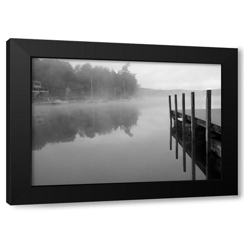 Stillness BW Black Modern Wood Framed Art Print with Double Matting by Grey, Jace