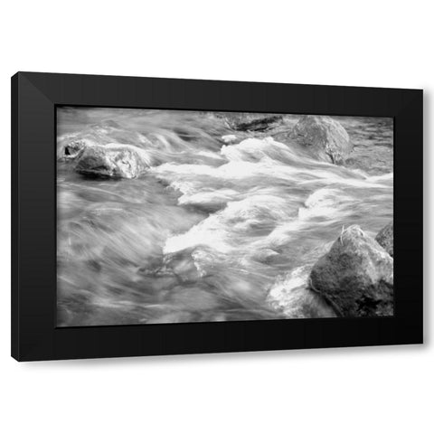 In Motion BW 2B Black Modern Wood Framed Art Print with Double Matting by Grey, Jace