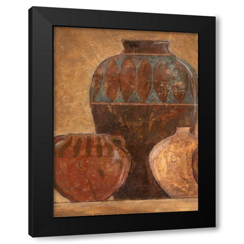 Pots II Black Modern Wood Framed Art Print by Davey, Linda