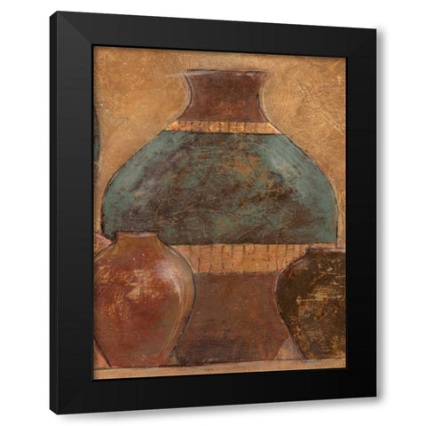 Pots III Black Modern Wood Framed Art Print with Double Matting by Davey, Linda