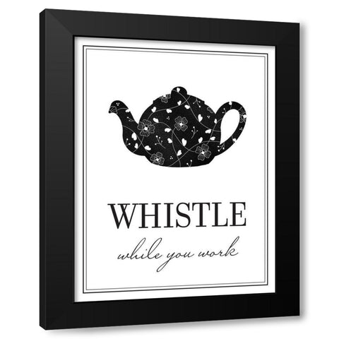 Whistle While You Work Black Modern Wood Framed Art Print by McFarland, Leslie