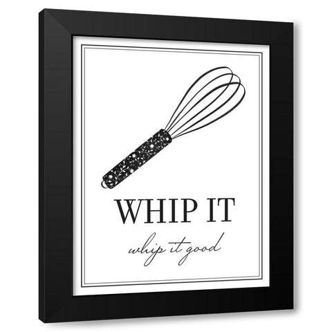 Whip It Good Black Modern Wood Framed Art Print by McFarland, Leslie