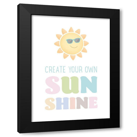 Create Your Own Sunshine v2 Black Modern Wood Framed Art Print with Double Matting by McFarland, Leslie