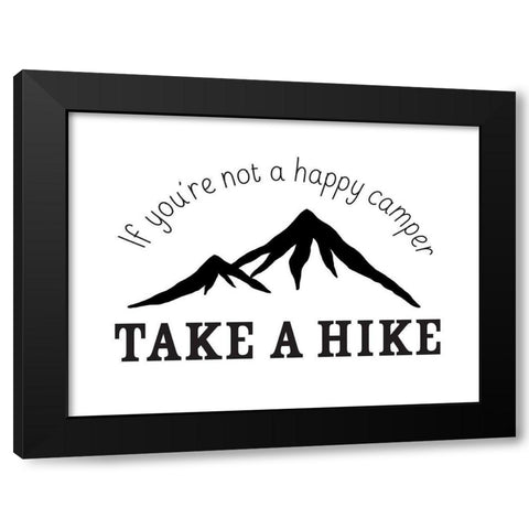 Take A Hike Black Modern Wood Framed Art Print by McFarland, Leslie
