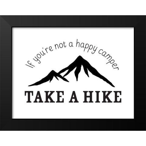 Take A Hike Black Modern Wood Framed Art Print by McFarland, Leslie