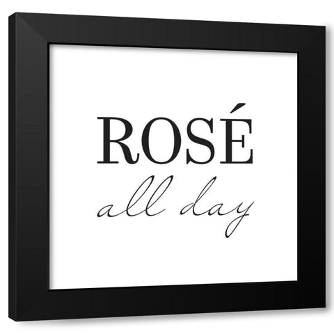 Rose All Day Black Modern Wood Framed Art Print with Double Matting by McFarland, Leslie