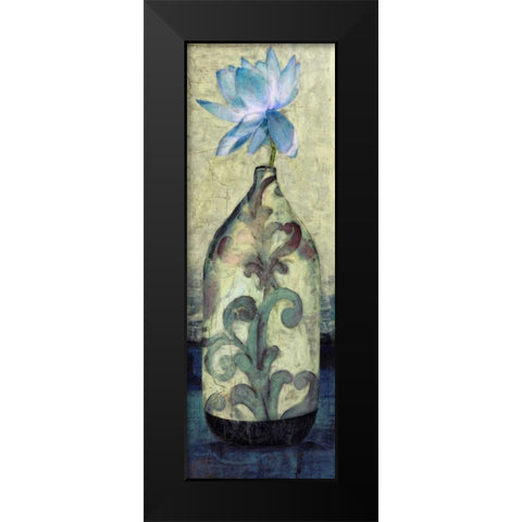 Flora Vase 1 Black Modern Wood Framed Art Print by Hunter, Lucas