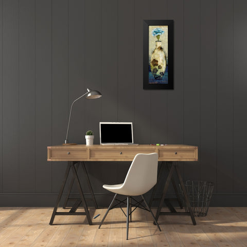 Flora Vase 2 Black Modern Wood Framed Art Print by Hunter, Lucas