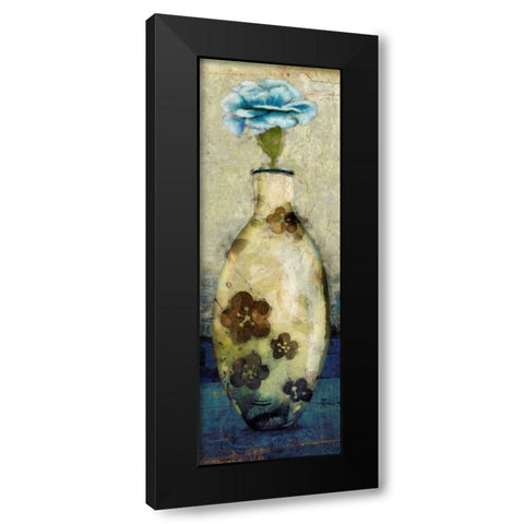 Flora Vase 2 Black Modern Wood Framed Art Print by Hunter, Lucas