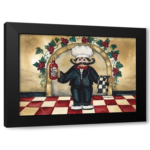 Chefs Black Modern Wood Framed Art Print with Double Matting by Korsgaden, Laurie