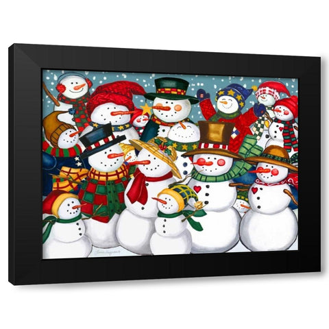 Fa La La La La Black Modern Wood Framed Art Print by Korsgaden, Laurie