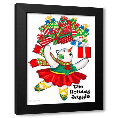 The Holidays Again Black Modern Wood Framed Art Print by Korsgaden, Laurie