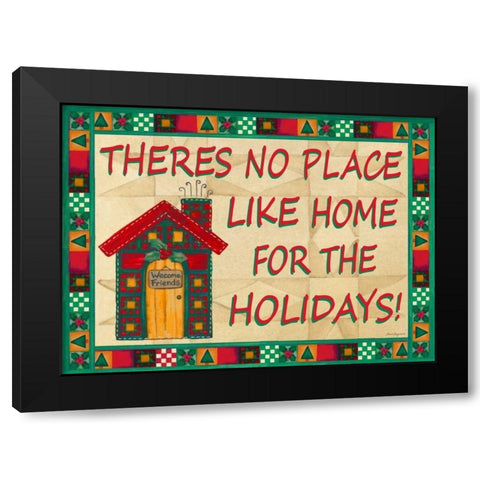 Home for The Holidays Black Modern Wood Framed Art Print with Double Matting by Korsgaden, Laurie