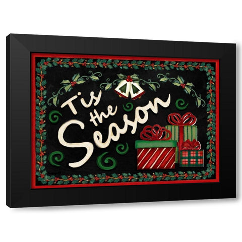 Tis the Season Black Modern Wood Framed Art Print by Korsgaden, Laurie