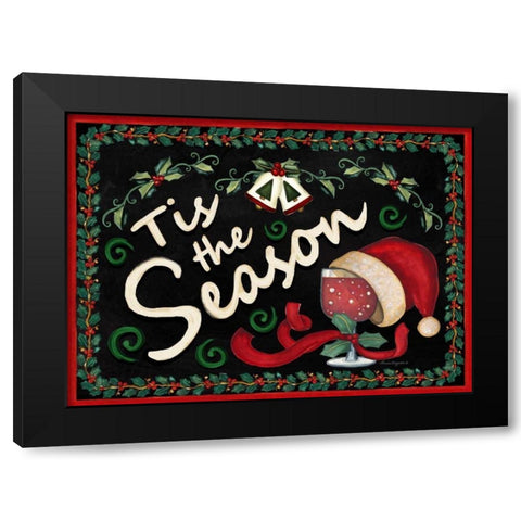 Tis the Season Black Modern Wood Framed Art Print by Korsgaden, Laurie