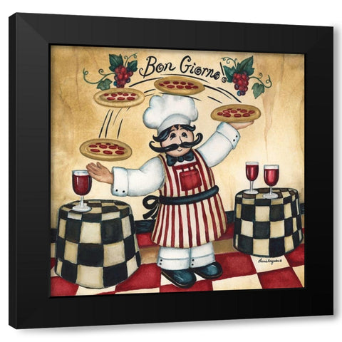 Chefs Black Modern Wood Framed Art Print with Double Matting by Korsgaden, Laurie