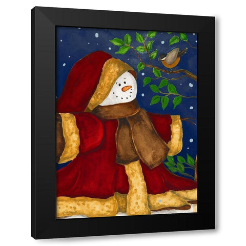 Holiday Evening Black Modern Wood Framed Art Print by Korsgaden, Laurie