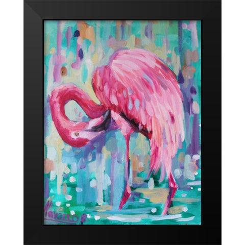 Flamingo In The Natural 1 Black Modern Wood Framed Art Print by Colberg, Lisa
