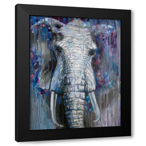 Purple Girl 1 Black Modern Wood Framed Art Print by Colberg, Lisa