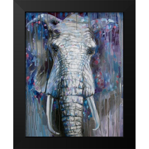 Purple Girl 1 Black Modern Wood Framed Art Print by Colberg, Lisa