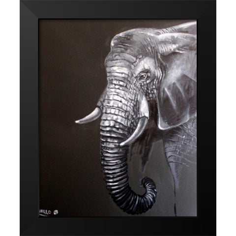 Elephant Grounds 1 Black Modern Wood Framed Art Print by Colberg, Lisa