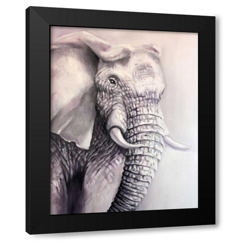 Elephant Trail 1 Black Modern Wood Framed Art Print by Colberg, Lisa
