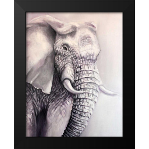 Elephant Trail 1 Black Modern Wood Framed Art Print by Colberg, Lisa