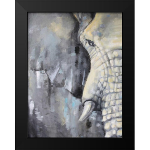 Majestic Pachyderm 1 Black Modern Wood Framed Art Print by Navarro, Lena